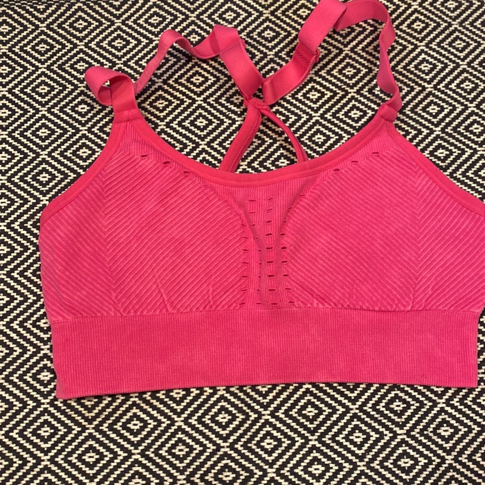 Hot pink all in motion sports bra